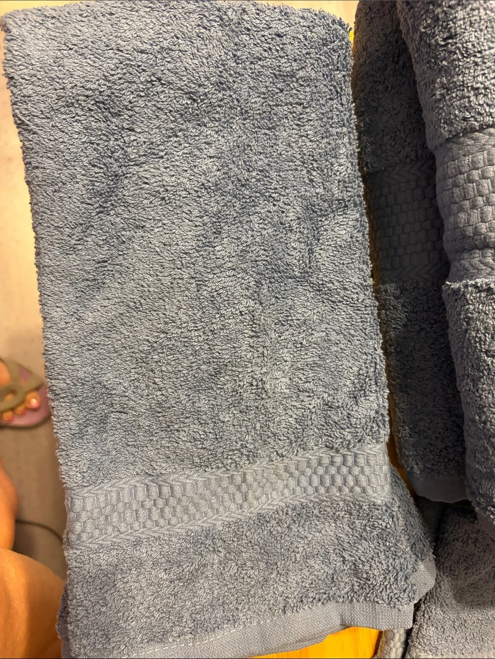 Plush Solid Bath Towel Set - Slate Blue six piece set